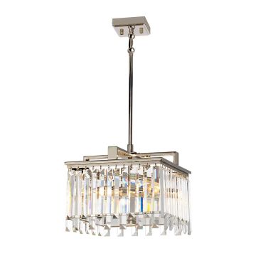 Aries 4 Light Small Chandelier - Polished Nickel