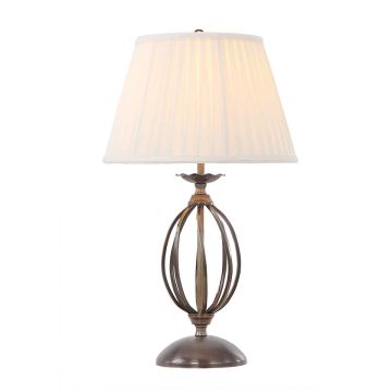 Artisan 1 Light Table Lamp with Ivory Shade - Aged Brass