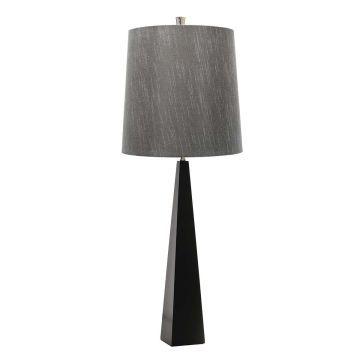 Ascent 1 Light Table Lamp with Dark Grey Shade - Black