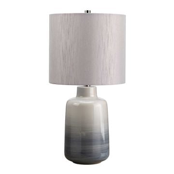 Bacari 1 Light Small Table Lamp - Blue and Grey with Light Grey Shade