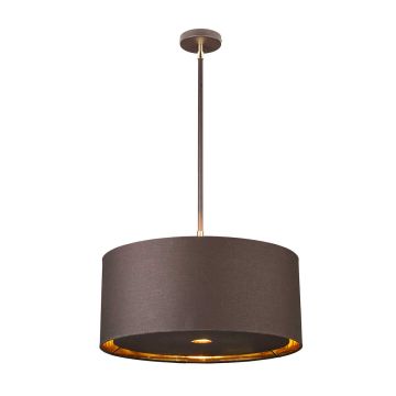 Balance 1 Light Pendant - Brown/Polished Brass with Brown Shade