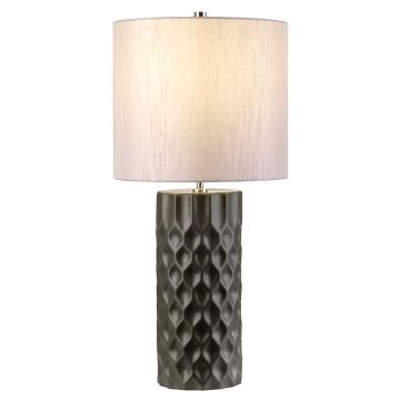 Barbican 1 Light Table Lamp - Graphite with Silver Shade