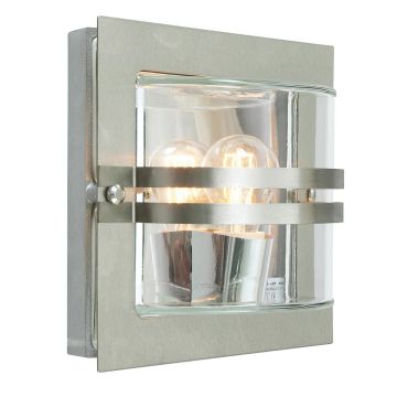 Bern 1 Light Wall Lantern - Stainless Steel With Clear Glass