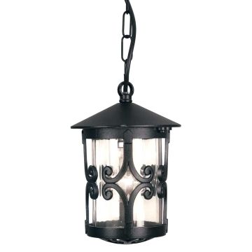 Hereford 1 Light Porch Chain Lantern - Black