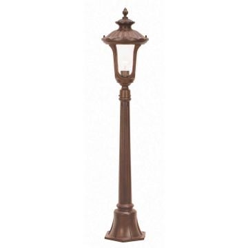 Chicago 1 Light Small Pillar Lantern - Bronze - Rusty Bronze Patina