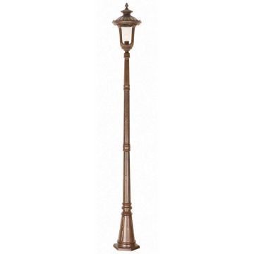 Chicago 1 Light Medium Lamp Post - Rusty Bronze Patina