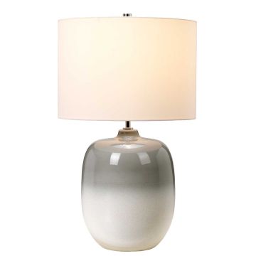 Chalk Farm Table Lamp - Light Grey / Chalk White with Ivory Shade