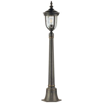 Cleveland 1 Light Small Pillar Lantern - Weathered Bronze
