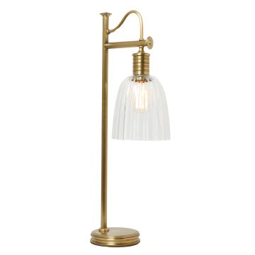 Douille 1 Light Table Lamp - Aged Brass with Clear Shade
