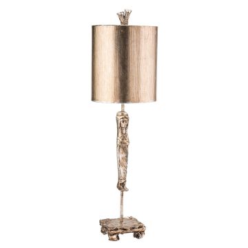 Caryatid 1 Light Table Lamp - Aged Silver