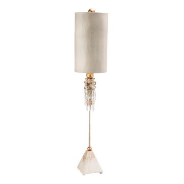 Madison 1 Light Table Lamp - Putty Patina, Gold Leaf with Putty Patina Shade