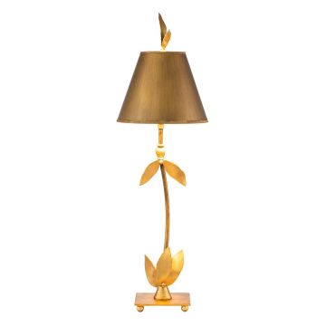 Red Bell 1 Light Table Lamp - Gold Leaf with Gold Shade