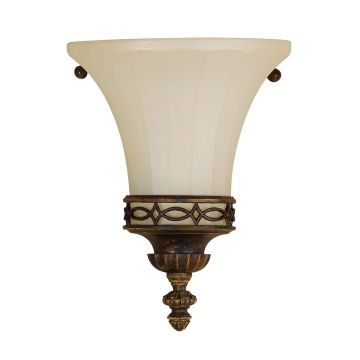 Drawing Room 1 Light Wall Uplighter - Walnut with traditional Edwardian style