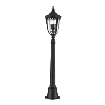 English Bridle 3 Light Medium Pillar Lantern - Black
