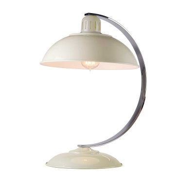 Franklin 1 Light Desk Lamp - Oyster White with Cream Shade