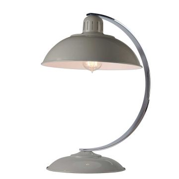 Franklin 1 Light Desk Lamp - Tarpaulin Grey with Grey Shade
