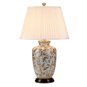 Gold Birds 1 Light Table Lamp - Light Blue and Gold