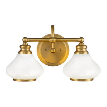 Ainsley 2 Light Wall Light - Brushed Brass