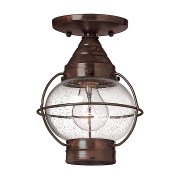 Cape Cod 1 Light Flush Lantern - Sienna Bronze