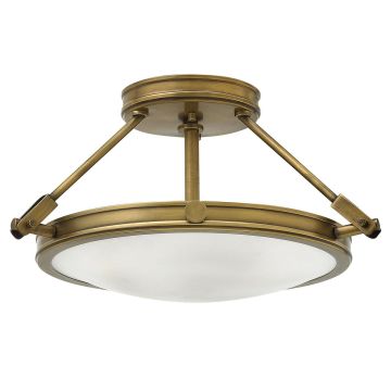 Collier 3 Light Semi-Flush - Heritage Brass