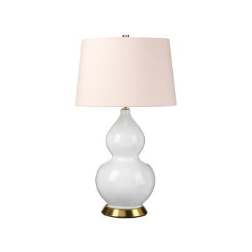 Isla 1 Light Table Light - Aged Brass, White, Pink with Ballerina Pink Shade