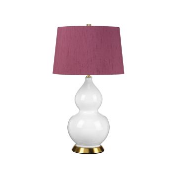 Isla 1 Light Table Light - Aged Brass, White, Purple with Bloom Purple Shade