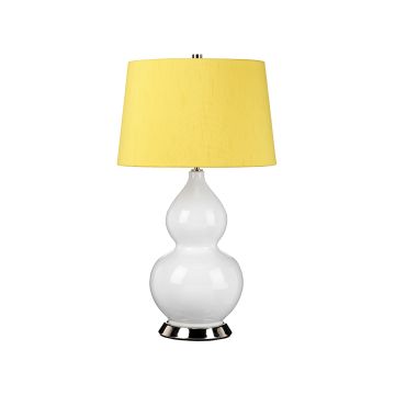 Isla 1 Light Table Light - Polished Nickel, White, Yellow with Celadine Yellow Shade