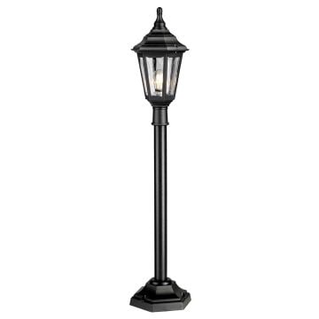 Kinsale 1 Light Pillar Lantern - Black