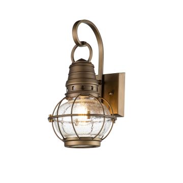 Bridgepoint 1 Light Small Wall Lantern - Natural Brass