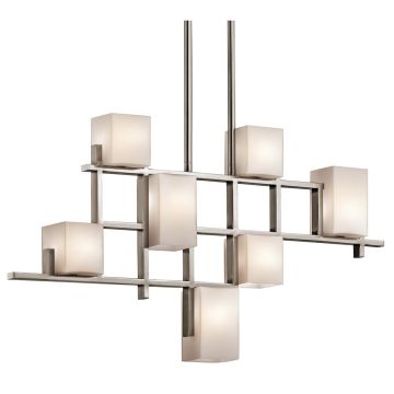 City Lights 7 Light Linear Chandelier - Classic Pewter