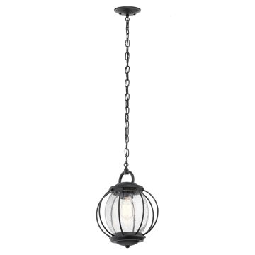 Vandalia 1 Light Medium Chain Lantern - Textured Black