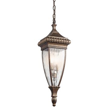 Venetian Rain 2 Light Chain Lantern - Brushed Bronze