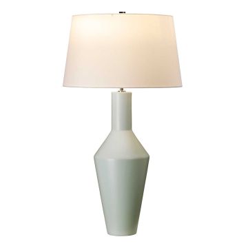 Leyton 1 Light Table Lamp - Pale Sage Green with Ivory Shade