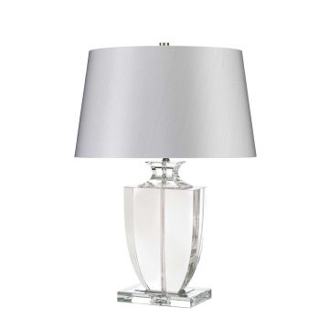 Liona 1 Light Table Lamp - Clear with Silver Shade