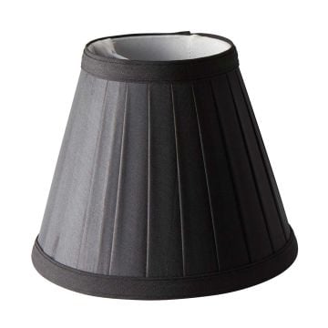 Clip Shades Pleated Black Candle Shade