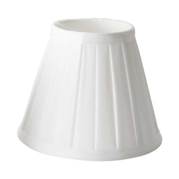 Clip Shades Pleated White Candle Shade
