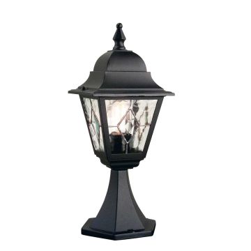 Norfolk 1 Light Pedestal Lantern - Black