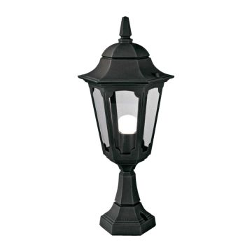 Parish 1 Light Pedestal Lantern - Black