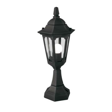Parish Mini 1 Light Pedestal Lantern - Black
