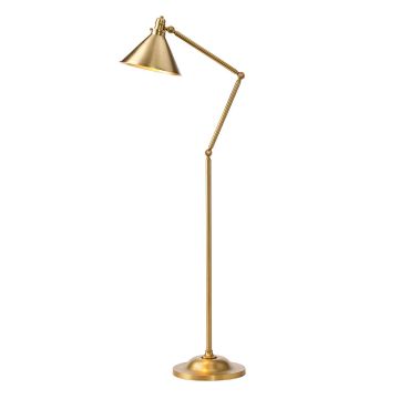 Provence 1 Light Floor Lamp - Aged Brass