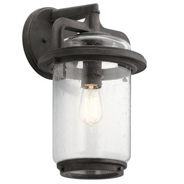 Andover 1 Light Large Wall Lantern - Weathered Zinc