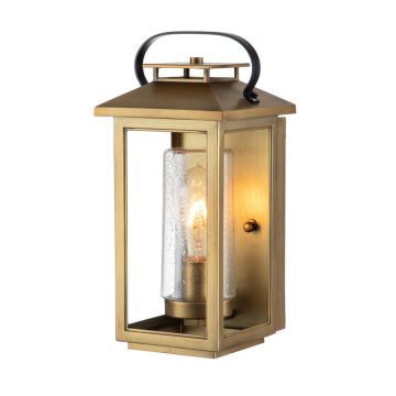 Atwater 1 Light Small Wall Lantern - Painted Distressed Brass
