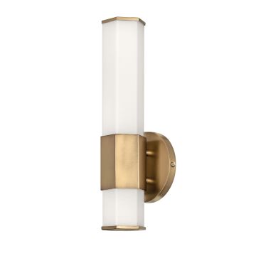 Facet Single LED Wall Light - Heritage Brass