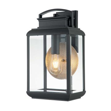 Byron 1 Light Large Wall Lantern - Graphite with Pewter Reflector