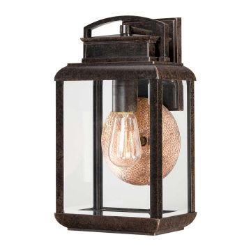 Byron 1 Light Medium Wall Lantern - Imperial Bronze with Copper Reflector