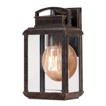 Byron 1 Light Small Wall Lantern - Imperial Bronze with Copper Reflector
