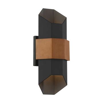 Chasm LED Wall Lantern - Medium - Matte Black