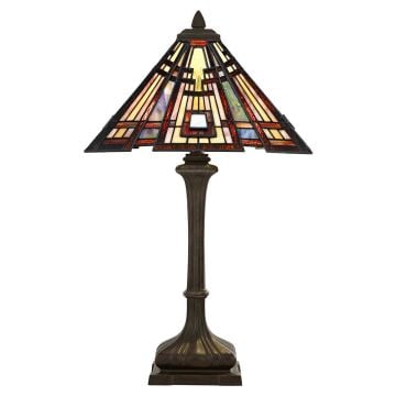 Classic Craftsman 2 Light Table Lamp - Valiant Bronze