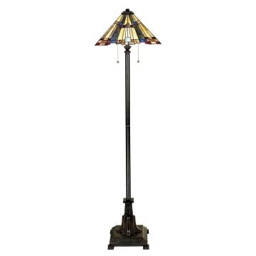 Inglenook 2 Light Floor Lamp - Valiant Bronze