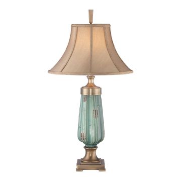 Monteverde 1 Light Table Lamp - Green/Aged Brass
